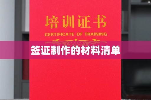 运河签证制作的材料清单