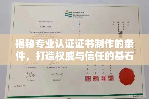 运河揭秘专业认证证书制作的条件，打造权威与信任的基石