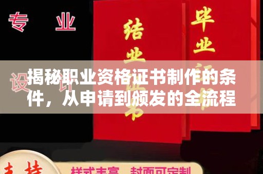 运河揭秘职业资格证书制作的条件，从申请到颁发的全流程解析