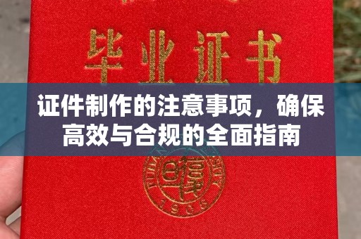 运河证件制作的注意事项，确保高效与合规的全面指南